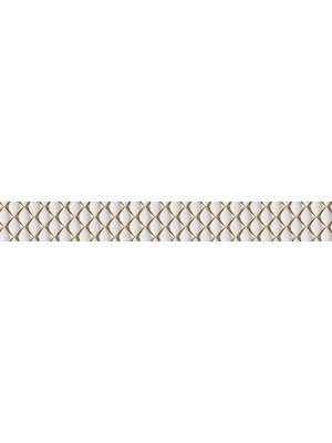 TeknoKapsül Mutfak Tezgah Arası Folyo Kaplama Folyosu Beyaz Deri Altın Desen 60X300 cm