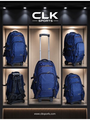 CLK Sports Master Pack Lux Çekçekli Tekerlekli , Dağcı Seyahat Laptop Bölmeli , Sırt Çantası