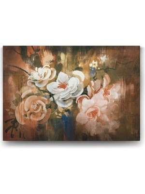 TeknoKapsül Dijital Çizim Çiçekler Tablosu - 75X50CM