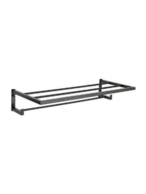 TeknoKapsül Banyo Havlu Rafı Siyah Renk 264X104X590 mm