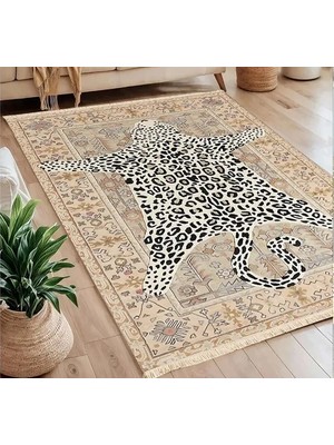 Vivense Vintage Halı, Kaplan Post Baskılı Dokuma Taban Halı, 288 Yng, 150X230  cm
