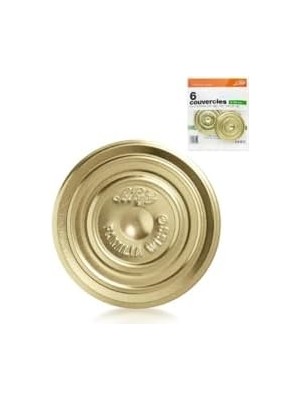 TeknoKapsül Le Parfait Familia Vidalı Metal Kavanoz Kapağı (6'lı Paket 10CM Çap)