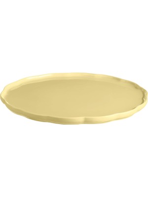 TeknoKapsül Emile Henry Madeleine Yuvarlak Servis Tabağı 31 cm Tereyağı Sarısı/vanille