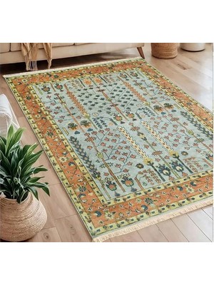 Vivense Toprak & Gökyüzü Baskılı Dokuma Taban Halı, 281 Yng, 80X150  cm