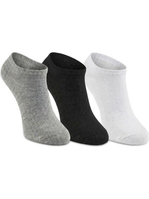 Slazenger Jester 3 Lü Kadın Bambu Siyah / Gri Çorap