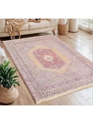 Vivense Vintage Narçiçeği Baskılı Dokuma Taban Halı, 298 Yng, 120X180  cm