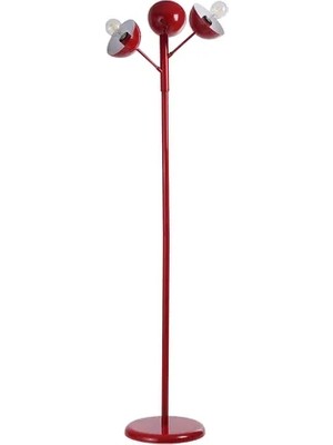 Vivense Küre Üçlü Kırmızı Lambader Metal Başlıklı