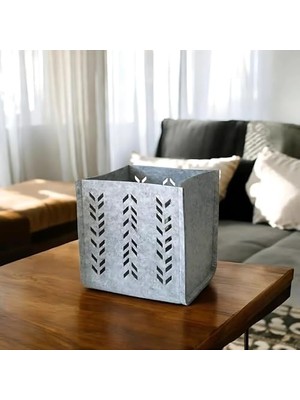 TeknoKapsül Keçe Saklama Kutusu – Gri Renk, 16X16X16 cm Dekoratif Organizer Sepet, 3 mm Kalınlıkta, Çok Amaçlı