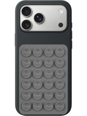 TeknoKapsül Dikdörtgen Vantuzlu Yapışkan Telefon Tutucu Taşınabilir Silikon Yumuşak Telefon Standı Geniş Kullan
