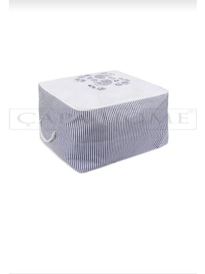 Empressco Ayhome Vıolet Çizgili Baskılı Çok Amaçlı Çorap Çamaşır Elbise Kazak Hurcu Fermarlı 30X22X18CM Çeyizlik - Fiyatı, Yorumları