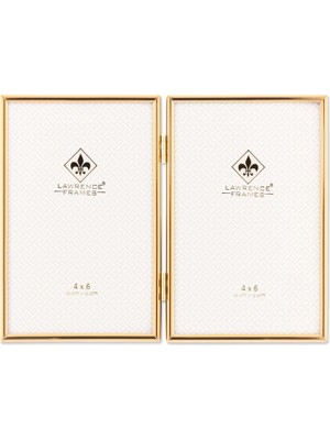 TeknoKapsül Frames Çift Resim Çerçevesi, 10 x 15 Cm, Altın Rengi, 4 x 6 Çift