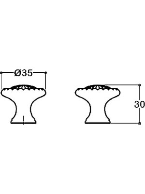 TeknoKapsül Parlak Nikel Renkli 8 mm Tek Delikli Kulp