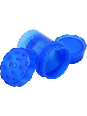 TeknoKapsül Grinder Parçalayıcı Plasti̇k Baharat Öğütücü Herb 4 Katmanlı (58MM-MAVI)