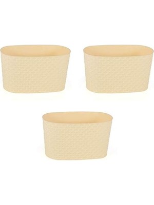 TeknoKapsül Dekoratif Kapadokya Saksı (Pastel Sarı) 3 Adet
