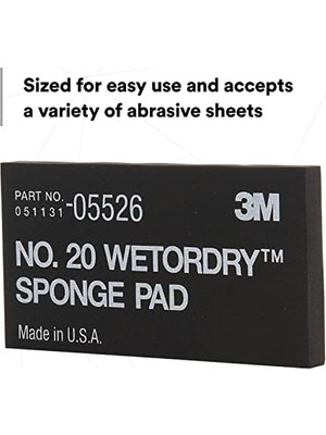 TeknoKapsül 05526 Wetordry 2-3/4" x 5-1/2" x 3/8" Sponge Pad 20