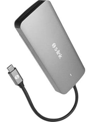 TeknoKapsül SWV-USBC036 6 In 1 Gri Metal Type-C To Hdmi+Usb3.0+Pd3.0 Usb-C 3.1 M.2 SSD Fonskiyonlu 6 In 1 Usb-C