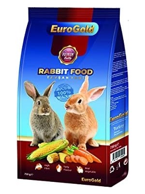 TeknoKapsül Eurogold Kurutulmuş Sebzeli Tavşan Yemi, Doğal Içerik, 750 gr 3lü Paket