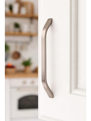 TeknoKapsül 5'li 608/160/02 Alüminyum Kulp | 160 mm Aks Aralığı | Inox Dolap & Çekmece Kulpu