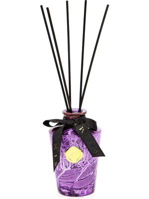 TeknoKapsül 130 ml Mor Batik Cam Şişe Vanilya Oda Kokusu