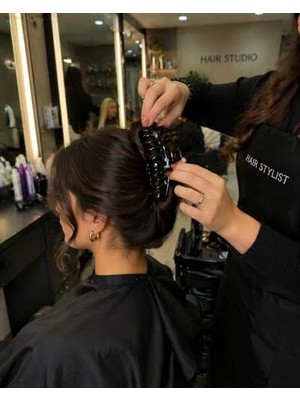 TeknoKapsül Büyük Boy Saç Mandalı, Güçlü Tutuşlu Büyük Toka, Kalın Ince Saçlar Için Dayanıklı Şık Saç Kli