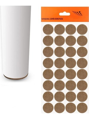 TeknoKapsül Yuvarlak Yapışkanlı Mobilya Altlığı (30 Adet x 2 Cm) - Çizilmez, Kaydırmaz Ses Koruyucu P