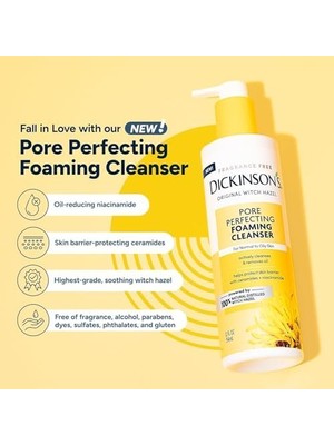 TeknoKapsül Dickinson's Cadı Hazel Gözenek Mükemmelleştirici Yüz Temizleyici, 12 Fl Oz, Normal Ila