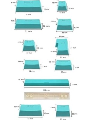 TeknoKapsül Spelt 108 Tuş Renkli Mekanik Klavye Tuş Takımı Kapağı Keycap Beyaz Ingilizce Dizilimli