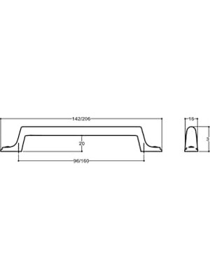 TeknoKapsül 4583 Kulp Antik Renk 96 mm Antik Tek Ebat SSY4583 0096 Abm