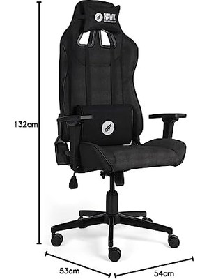 TeknoKapsül Hawk Chair Fab V4 Siyah Kumaş Koltuğu