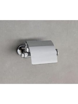 TeknoKapsül Ezel Kapaklı Tuvalet Kağıtlığı Krom Renk 85X90X158 mm