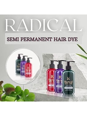 TeknoKapsül Radical Coloring Saç Kremi Yarı Kalıcı Saç Boyası 250 ml (Açık Yeşil