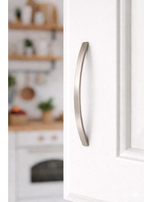 TeknoKapsül 5'li Paket 688/160/02 Inox Alüminyum Kulp | 160 mm Aks Aralığı | Inox Dolap & Çekmece Kulpu