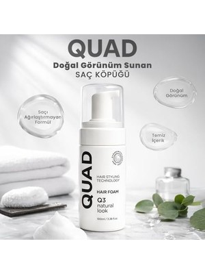 TeknoKapsül Quad Hair Styling Technology Q3 Saç Köpüğü, Doğal Görünüm, Bukle Belirginleştirici Foam Styler, 100