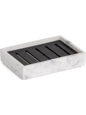 TeknoKapsül Katı Sabunluk Mermer Desenli/siyah Renk 26X80X115 mm