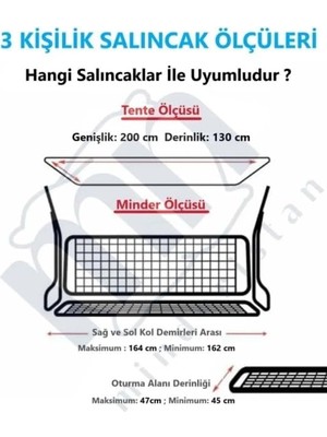 TeknoKapsül 3 Ki̇şi̇li̇k Lüks Salincak Kilif Seti̇ Süngersi̇z Düz Yeşi̇l 164 * 47 cm