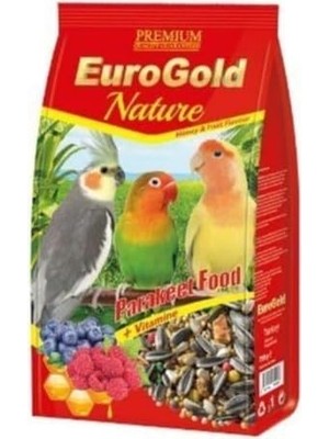 TeknoKapsül Eurogold Ballı Meyveli Paraket Kuş Yemi, 750 gr