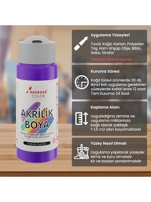 TeknoKapsül Mor Akrilik Boya 60 ml