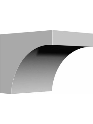 TeknoKapsül Ekena Millwork BKT07X07X09ST 7 1/4-Inç G x 7 1/4-Inç D x 9-Inç H Stockport Braketi
