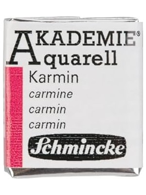 TeknoKapsül Akademie Aquarell Yarım Tablet Sulu Boya 333 Carmine
