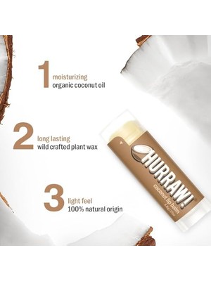 TeknoKapsül Hurraw Coconut Lip Balm/hindistan Cevizi 4.8gr