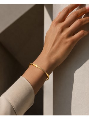 Sarezza Gold 22 Ayar Kibrit Çöpü Model Ajda Bilezik 10GR