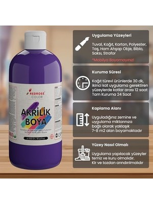 TeknoKapsül Mor Akrilik Boya 500GR