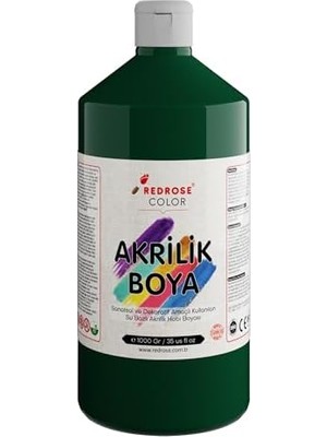 TeknoKapsül Koyu Yeşil Akrilik Boya 1000 gr