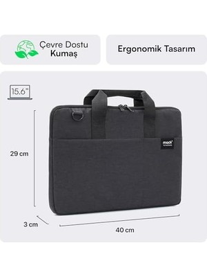 TeknoKapsül Mack Cityfit MCC-703 Laptop Çantası, Erkekler Kadınlar Için Profesyonel Bilgisayar Çantası, 15.6