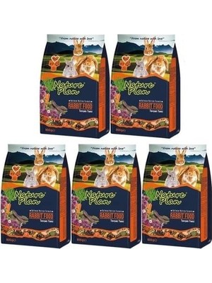 TeknoKapsül Plan Tavşan Yemi 800 Gr, 5 Paket