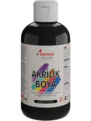 TeknoKapsül Siyah Akrilik Boya 250 gr