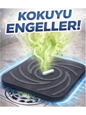 TeknoKapsül Kötü Koku Böcek Önleyici Gider Tıpası Lavabo Balkon Tuvalet Gider Kapatıcı Kapak Silikon (Gri-Gri)