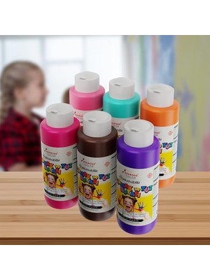 TeknoKapsül Tamamlayıcı Renkler Parmak Boyası 6'lı Set 6X120 ml