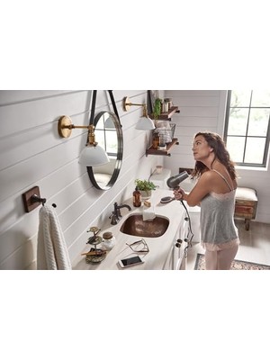 TeknoKapsül 6401ORB Belfield Iki Saplı Orta Set Banyo Musluğu, Yağla Pürüzsüzleştirilmiş Bronz