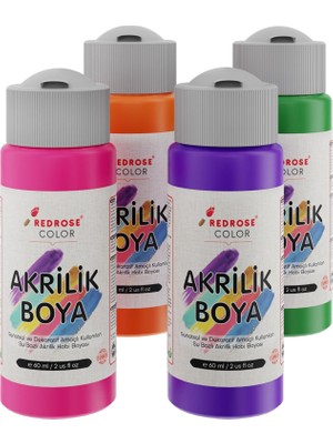 TeknoKapsül Ara Renkler Akrilik Boya 4'lü Set 4X60ML